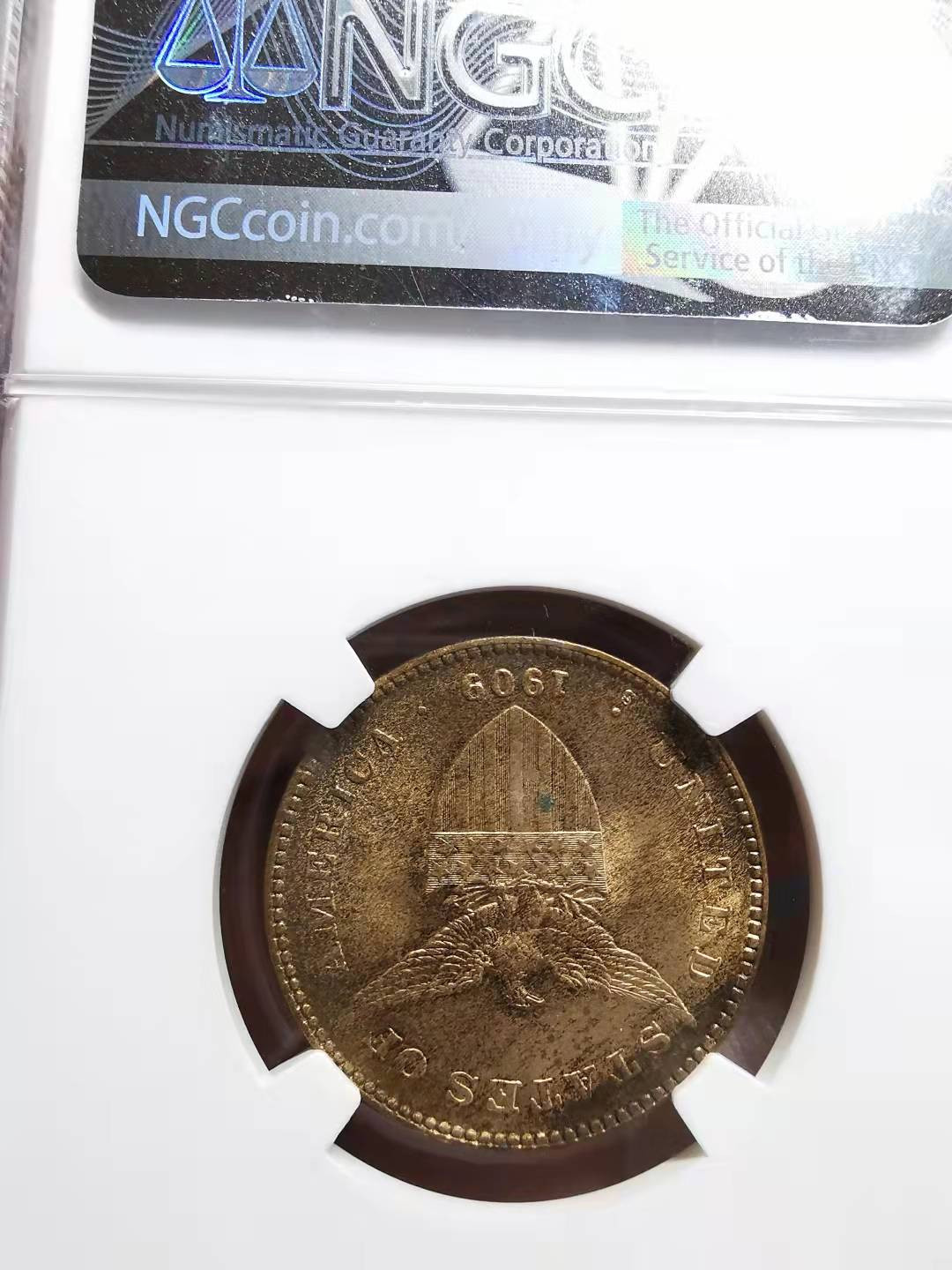 凡希社世界钱币微拍副品交流自动拍专场三 1909S美属菲律宾1分NGC-MS64