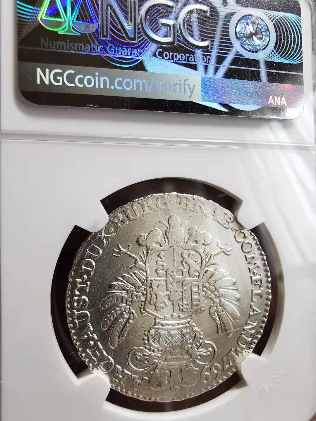 凡希社世界钱币微拍副品交流自动拍专场三 1769奥治尼德兰1/2泰勒NGC-XFD