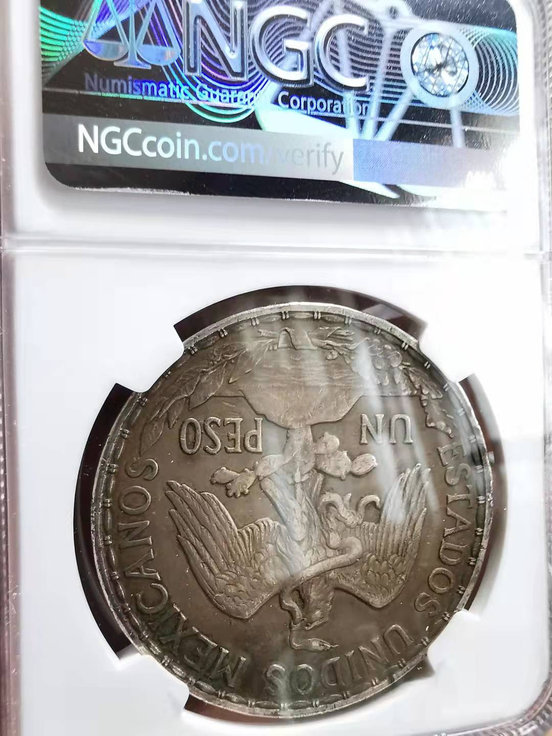 凡希社世界钱币微拍副品交流自动拍专场三 1911墨西哥骑马比索NGC-AUD