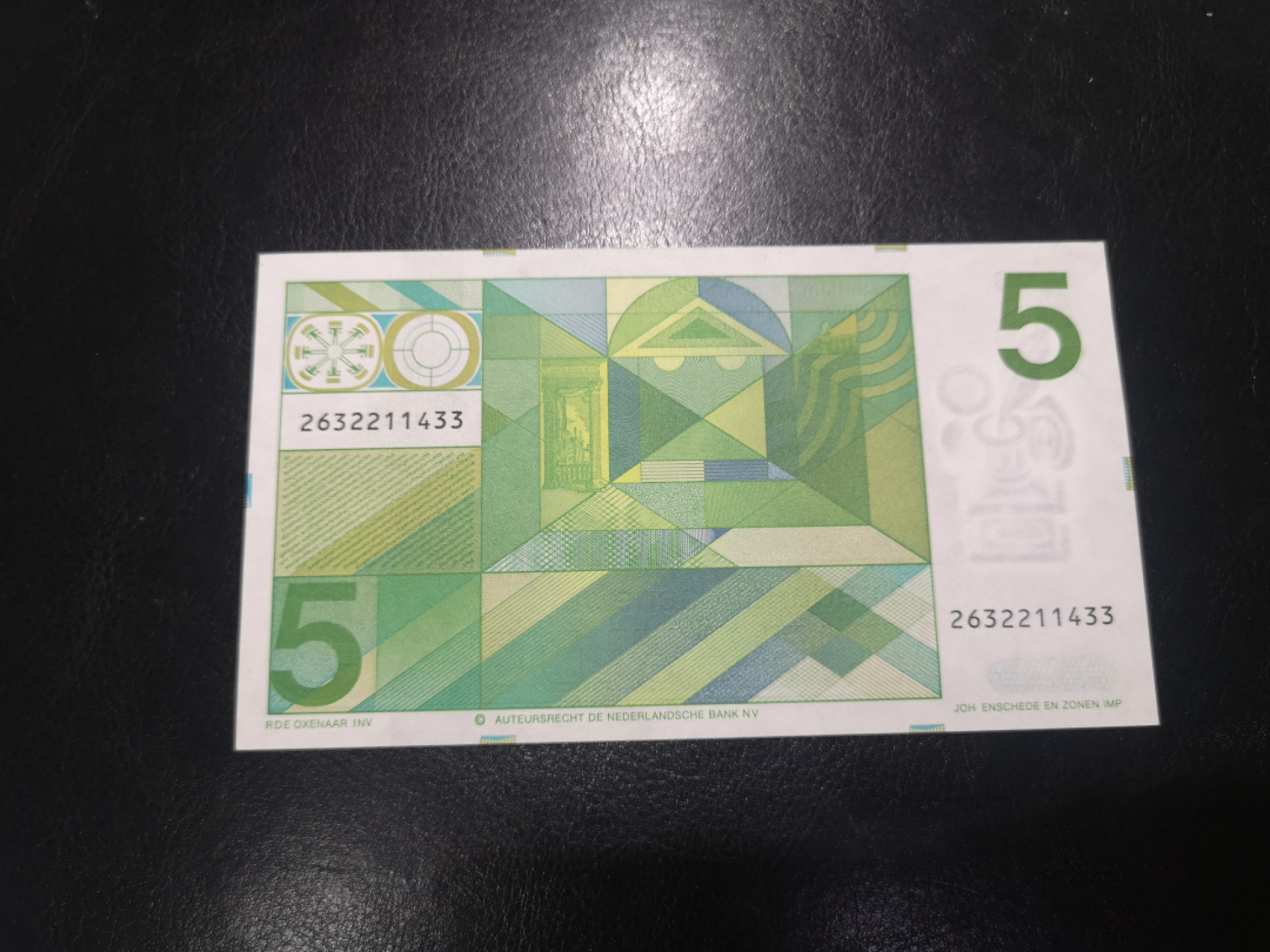 《外钞收藏家》第一百二十八期拍卖 荷兰人像版5盾 全新UNC