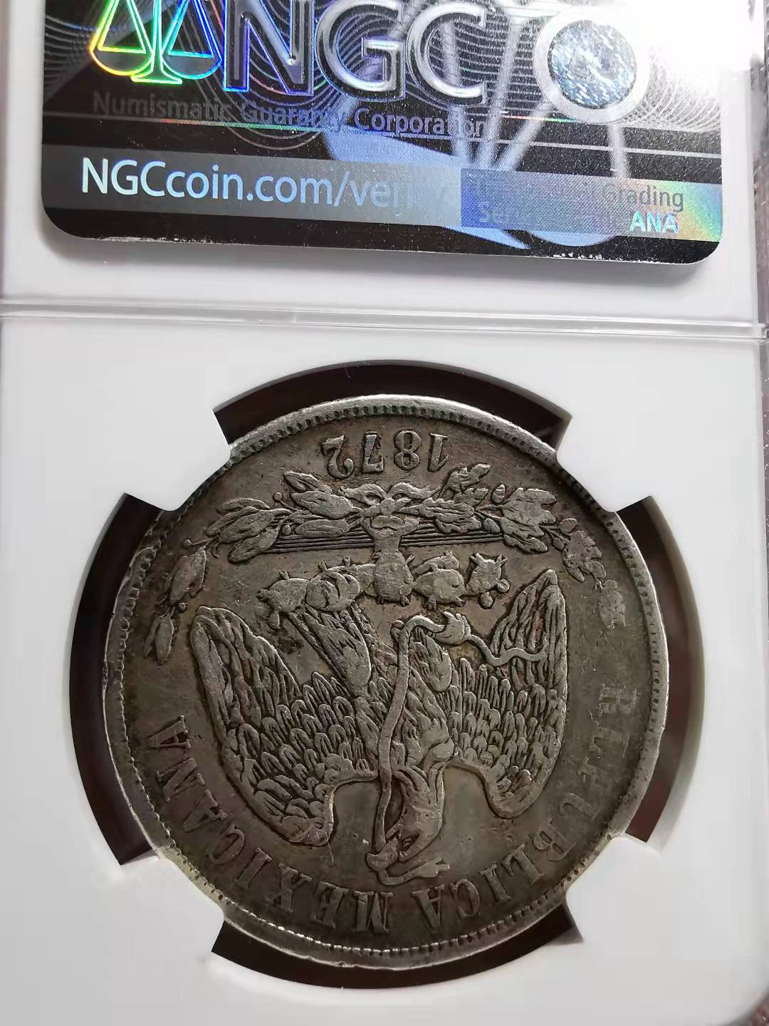 凡希社世界钱币微拍副品交流自动拍专场三 1872墨西哥天平鹰洋NGC-XFD