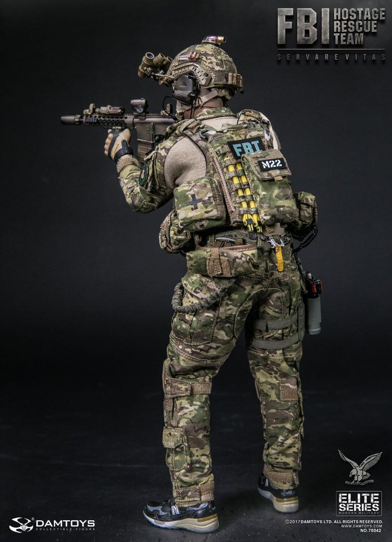 零元拍：DAMTOYS ：1/6 联邦调查局 人质救援小组/FBI HRT - 探员 78042，全新未拆。
