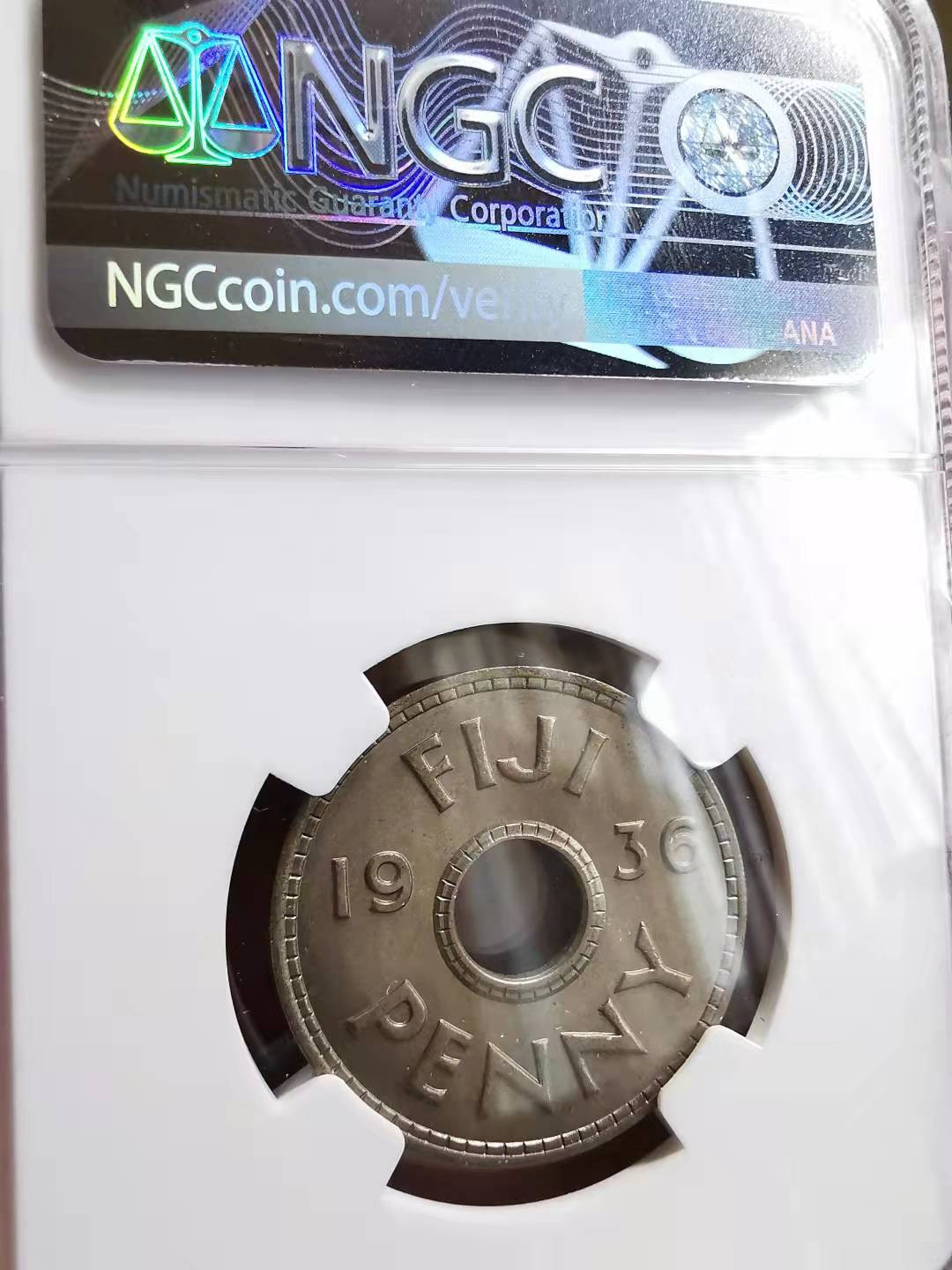 凡希社世界钱币微拍副品交流自动拍专场三 1936斐济爱德华八世便士NGC-MS64