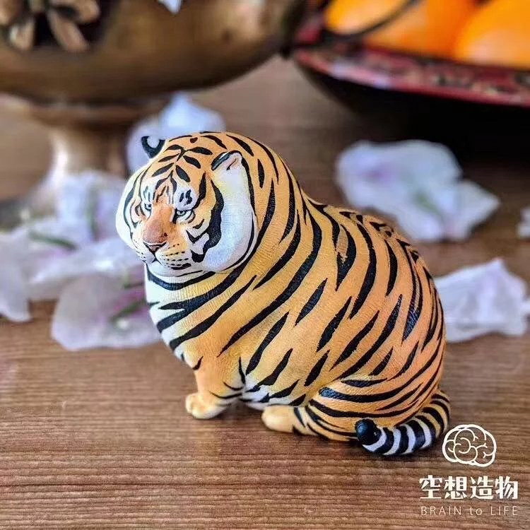 零元拍：不二马 空想造物 小小动物园系列“胖虎”全新未拆。