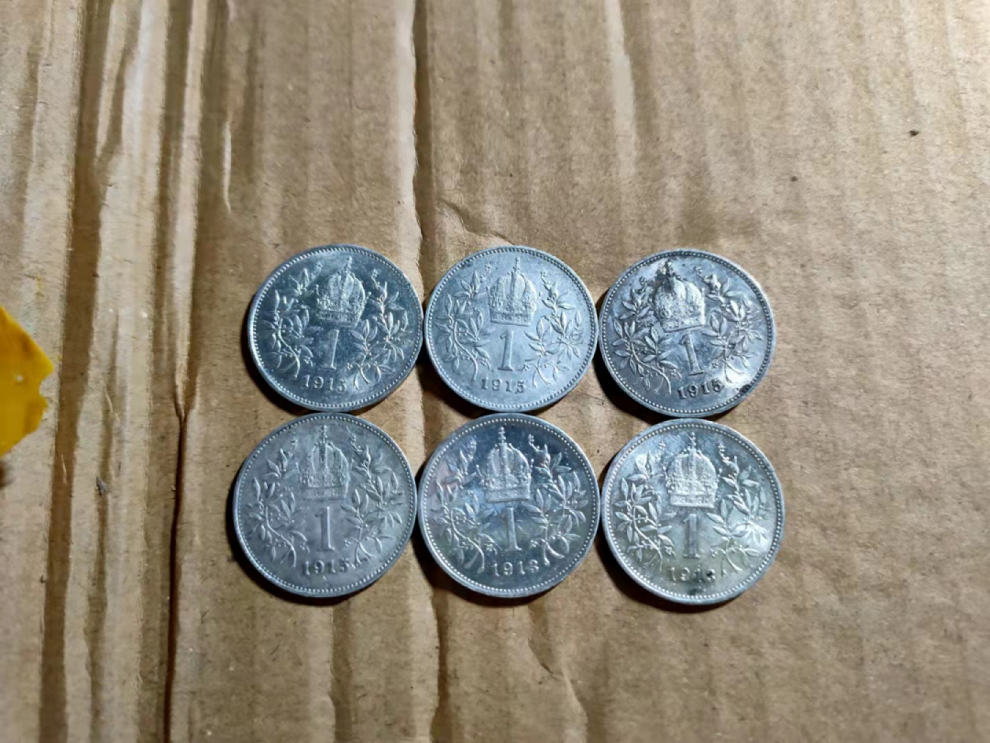 萌新换藏预热拍（0佣金） 奥匈帝国奥地利1913-1915年1克朗银币6枚