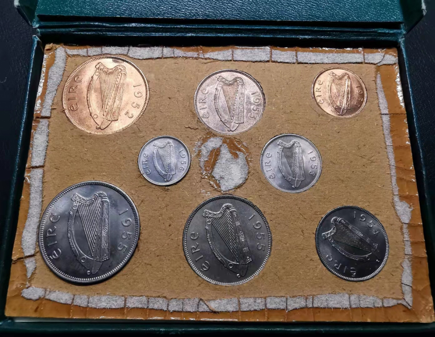 凡希社世界钱币微拍副品交流自动拍专场三 1952/55爱尔兰动物流通八枚套UNC带盒