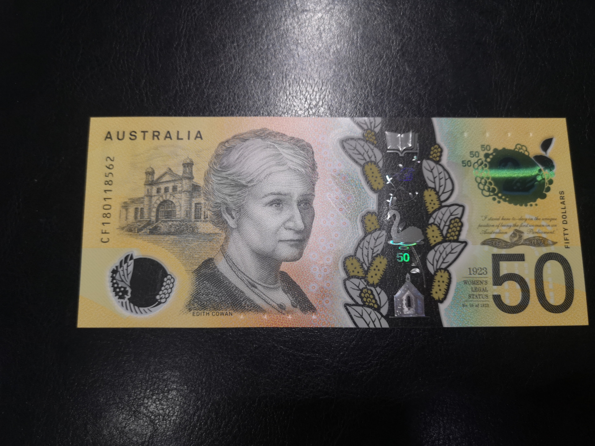 《外钞收藏家》第一百二十八期拍卖 澳大利亚最新版50澳元 全新UNC 无47