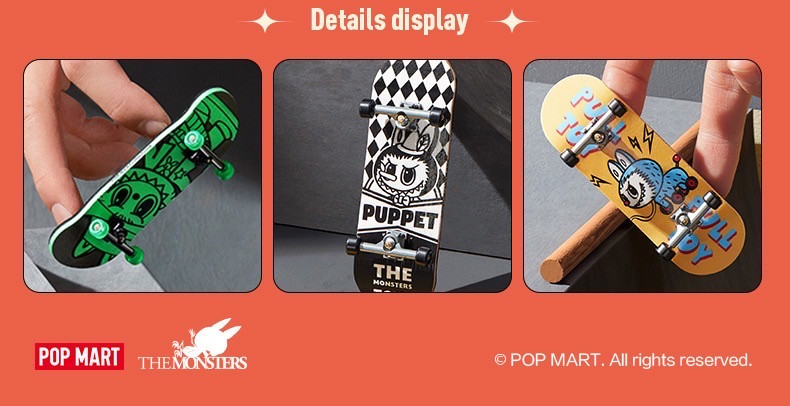 零元拍：POPMART泡泡玛特 The Monsters精灵玩具系列手指滑板网红创意盲盒，一天拍一个，看看你运气能不能拍到隐藏版。