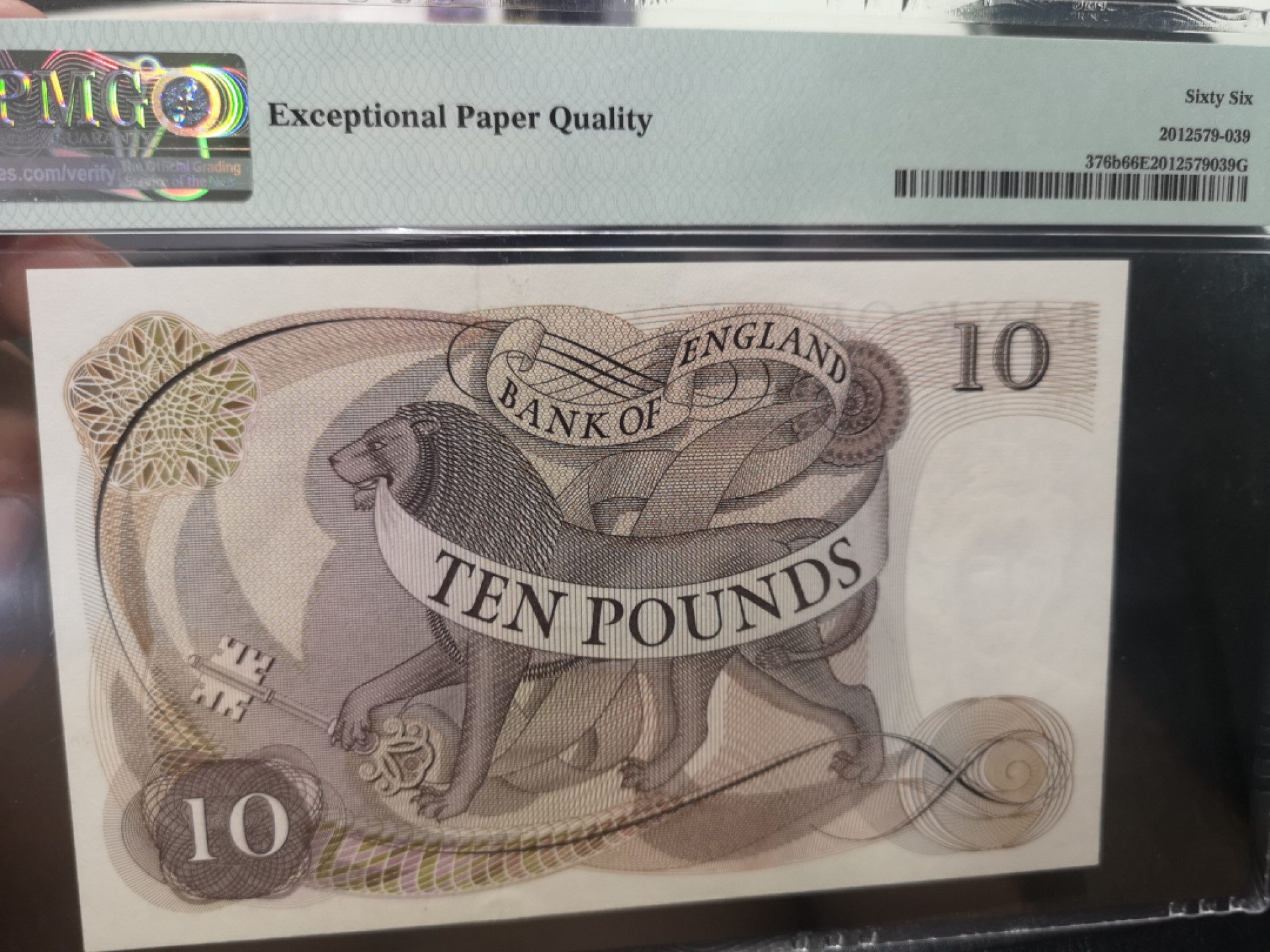 《外钞收藏家》第一百二十八期拍卖 1966-70年 C序列10镑 PMG66