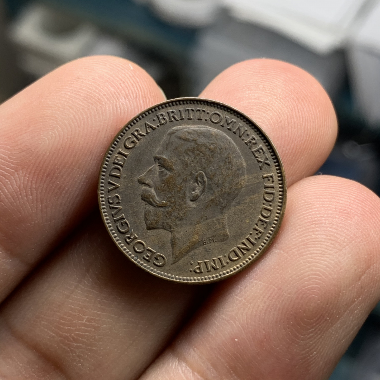 《竞宝斋》钱币微拍-第5场（0佣金包邮） 8枚合集：1953年半克朗，1961年法国1法郎，1925年乔六法新，1959年1美分，1979意大利50里拉，1989香港1毫，1977登基25周年克朗，2020鼠年10元