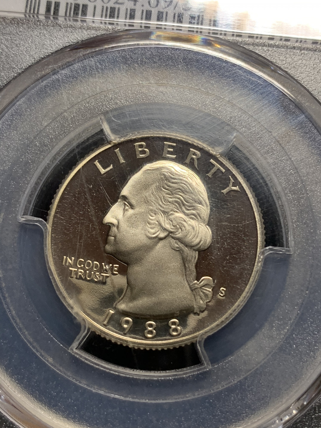 《竞宝斋》钱币微拍-第5场（0佣金包邮） PCGS-PR69 美国1988年25分精制币