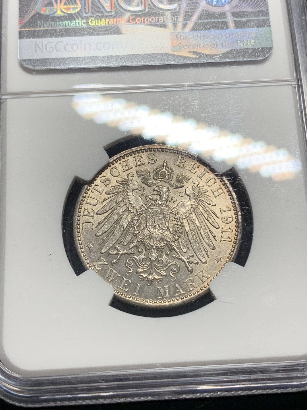 《竞宝斋》钱币微拍-第5场（0佣金包邮） 1911 德国 巴伐利亚 90大寿 2马克银币