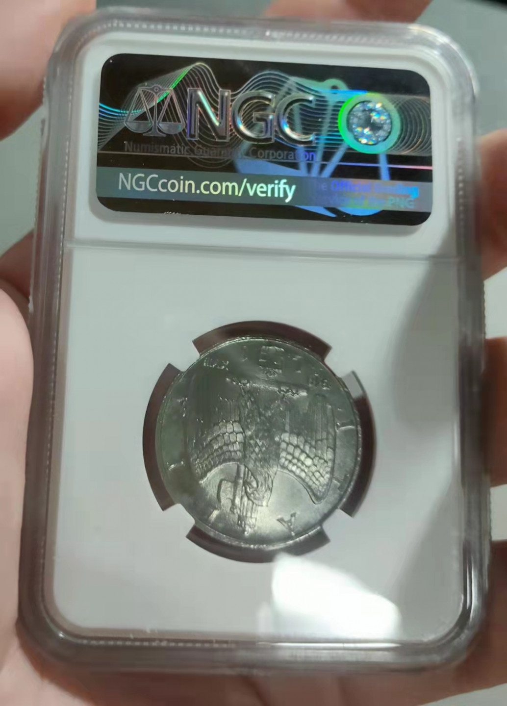 萌新换藏拍卖一 ngc ms64 意大利法西斯时期1940年1里拉镍币