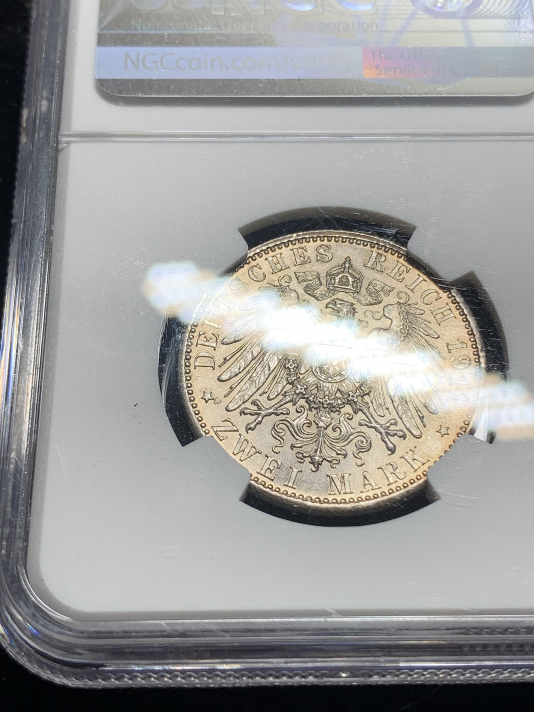 《竞宝斋》钱币微拍-第5场（0佣金包邮） 1911 德国 巴伐利亚 90大寿 2马克银币