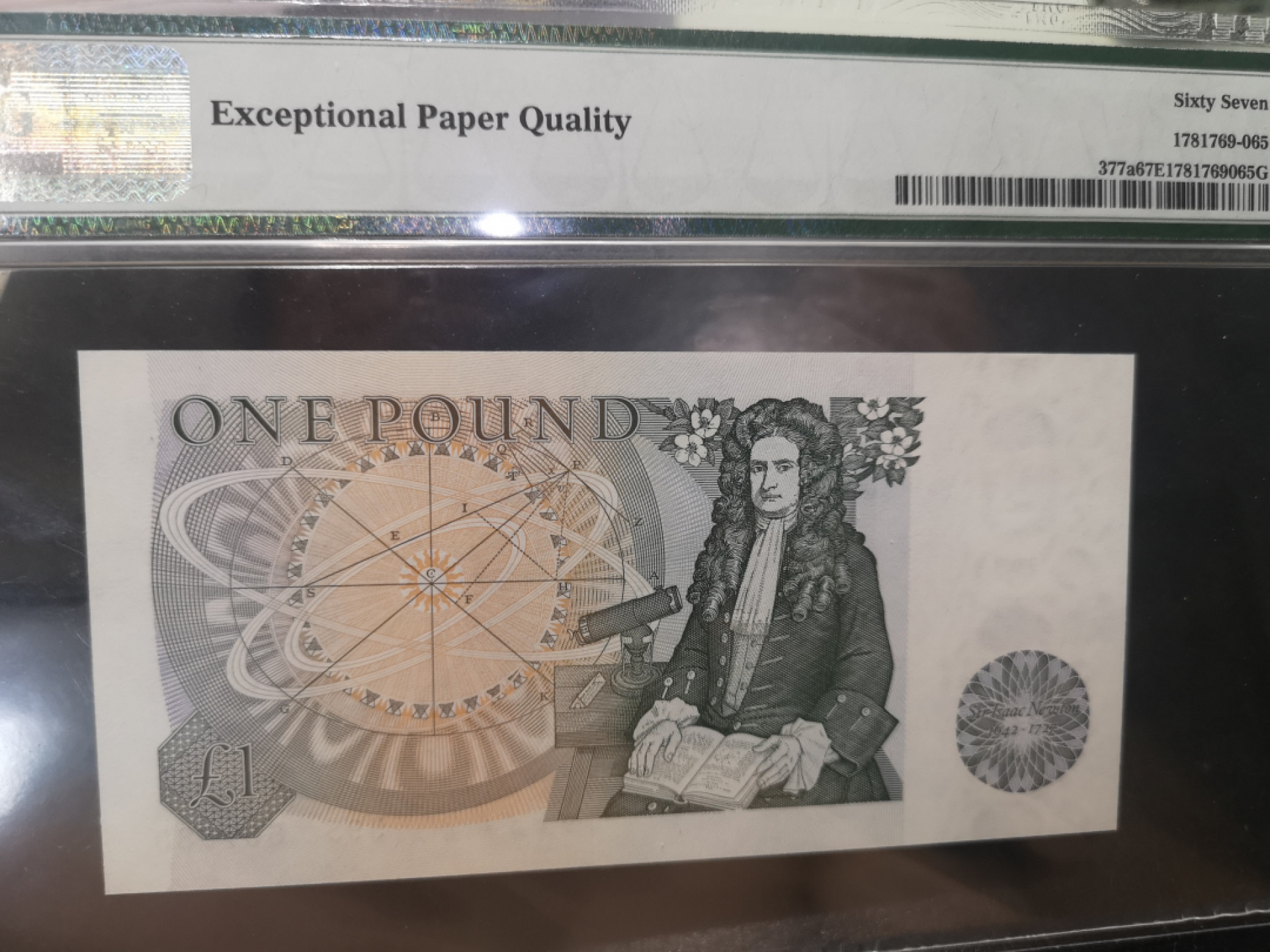 《外钞收藏家》第一百二十八期拍卖 1978-80年 D序列1镑 PMG67