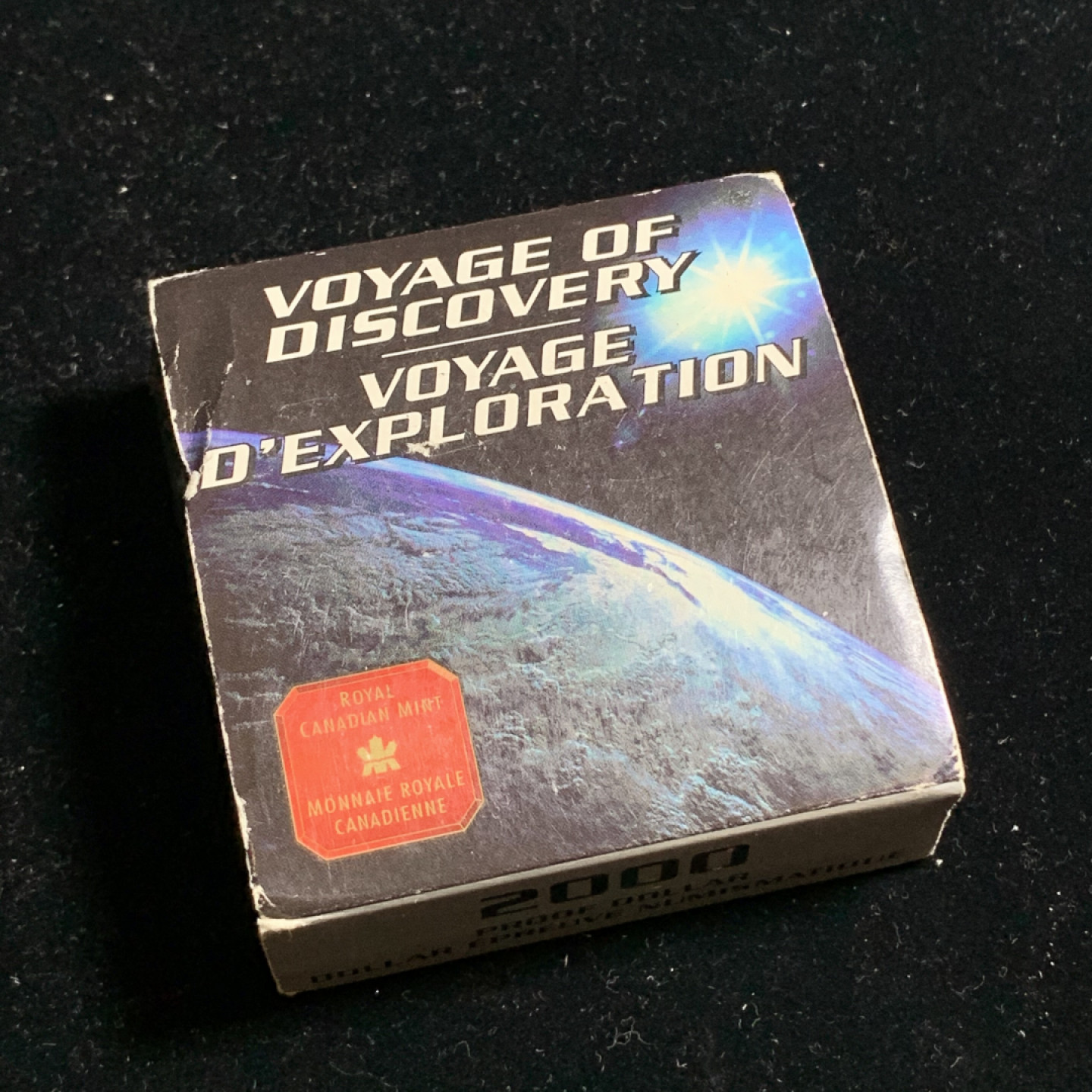 《竞宝斋》钱币微拍-第5场（0佣金包邮） 925银，原盒证书加拿大2000年 发现之旅 1元 银币精铸币PROOF