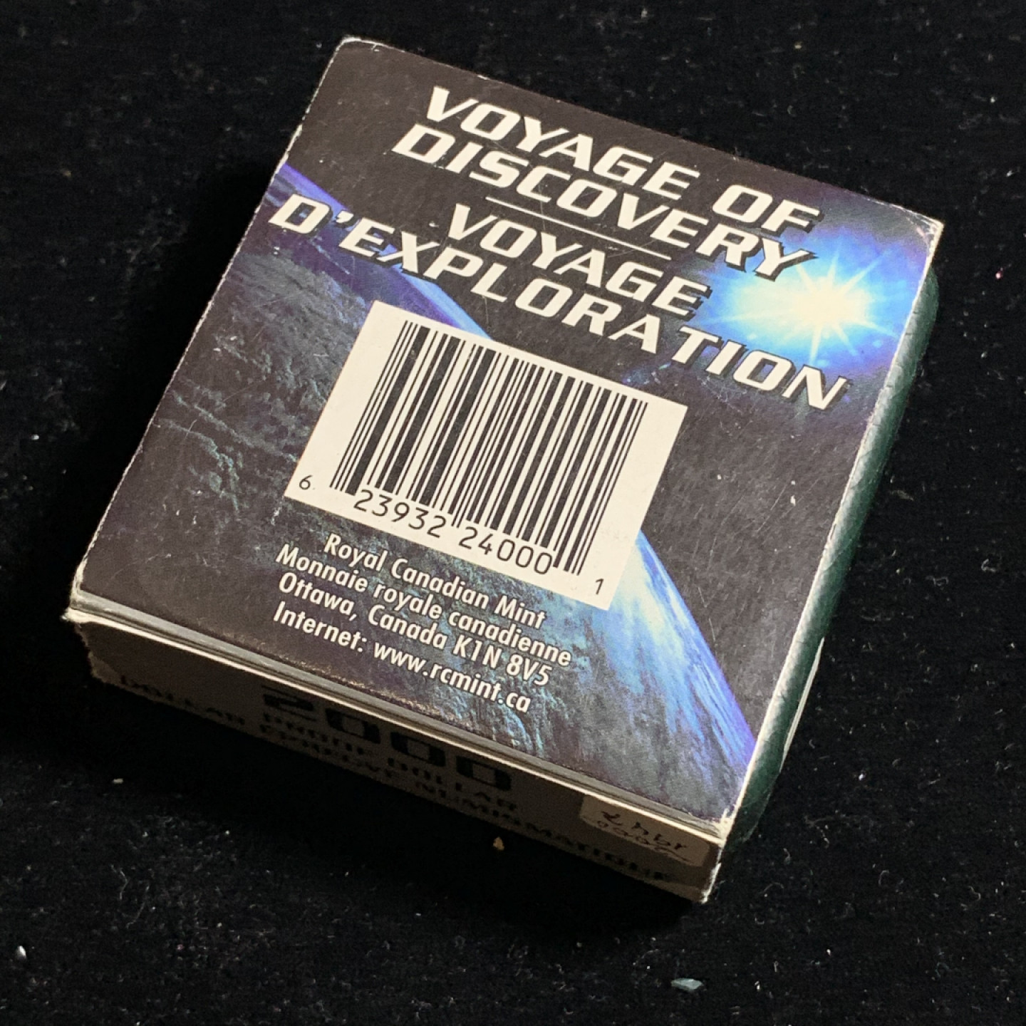 《竞宝斋》钱币微拍-第5场（0佣金包邮） 925银，原盒证书加拿大2000年 发现之旅 1元 银币精铸币PROOF