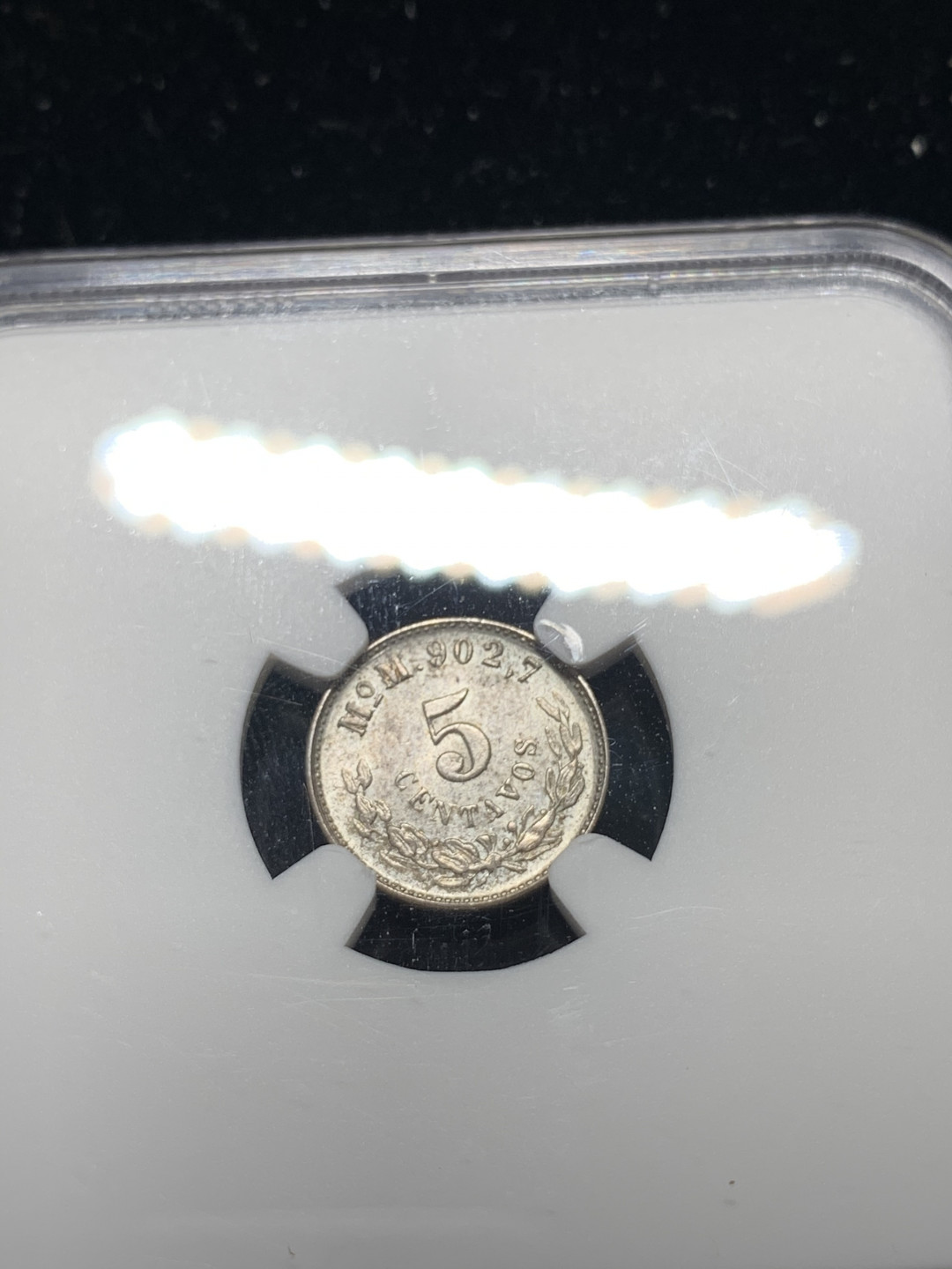 《竞宝斋》钱币微拍-第5场（0佣金包邮） NGC-MS62 墨西哥 1903年 5分 鹰洋 银币 好品小豪子难得