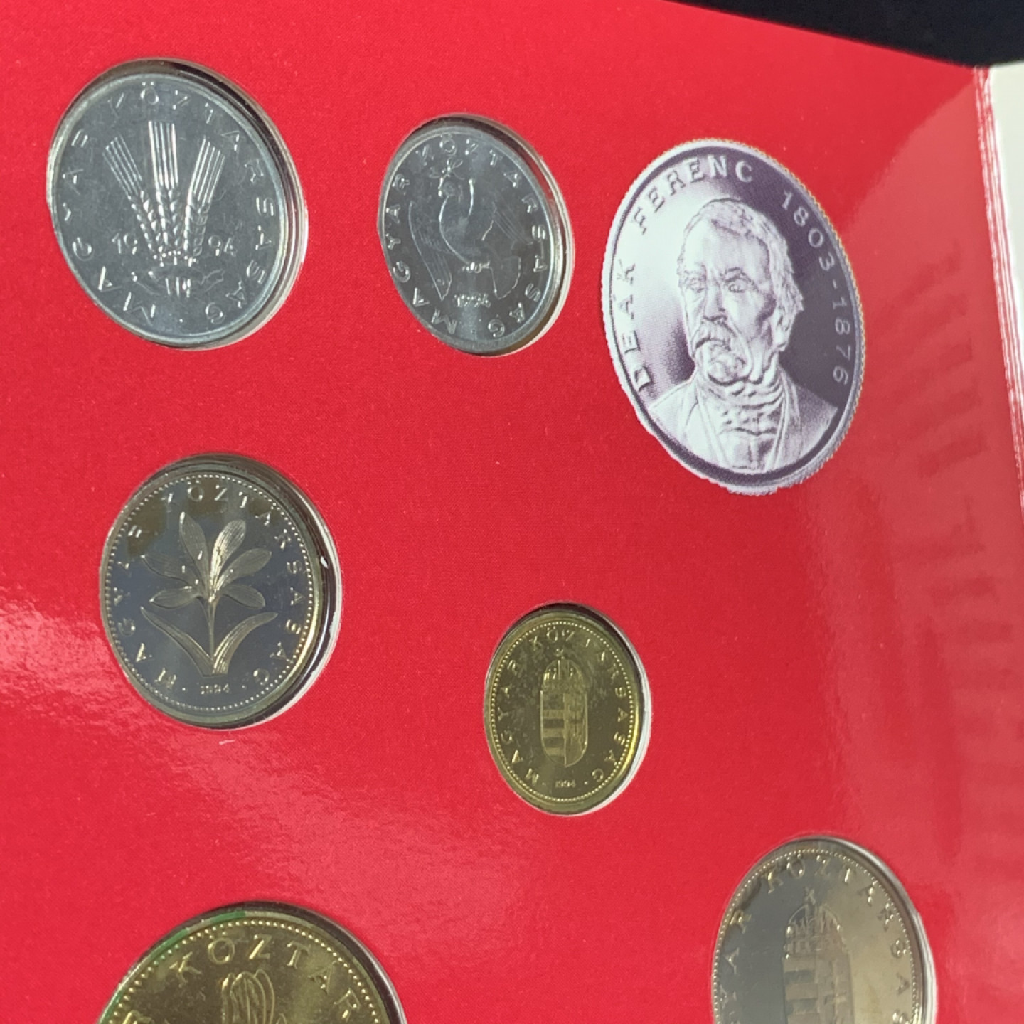 《竞宝斋》钱币微拍-第5场（0佣金包邮） 原装匈牙利 1994年 卡装套币11枚装 200福林是银币 少见