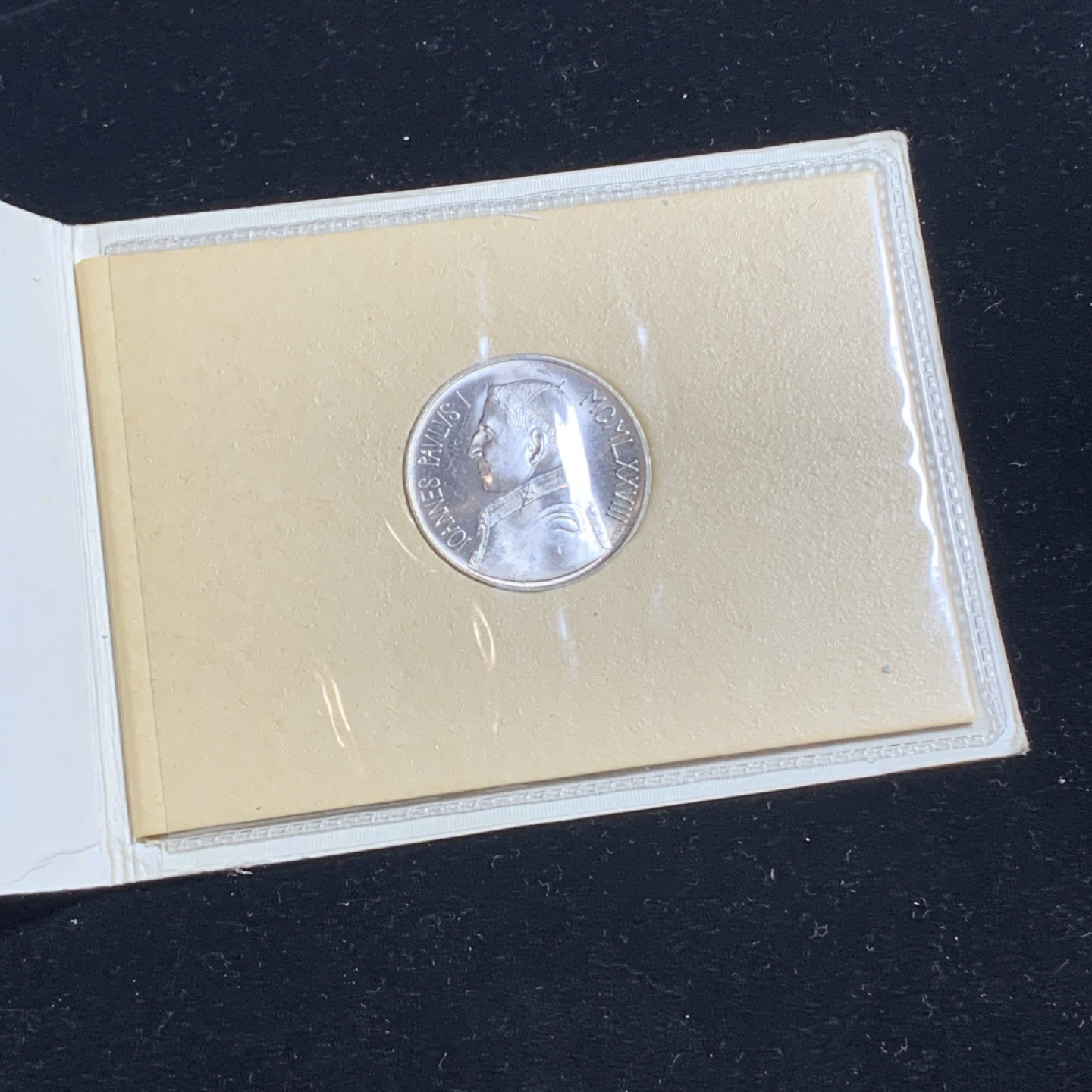 《竞宝斋》钱币微拍-第5场（0佣金包邮） 原装梵蒂冈1978年 教皇约翰保罗一世 1000里拉 银币