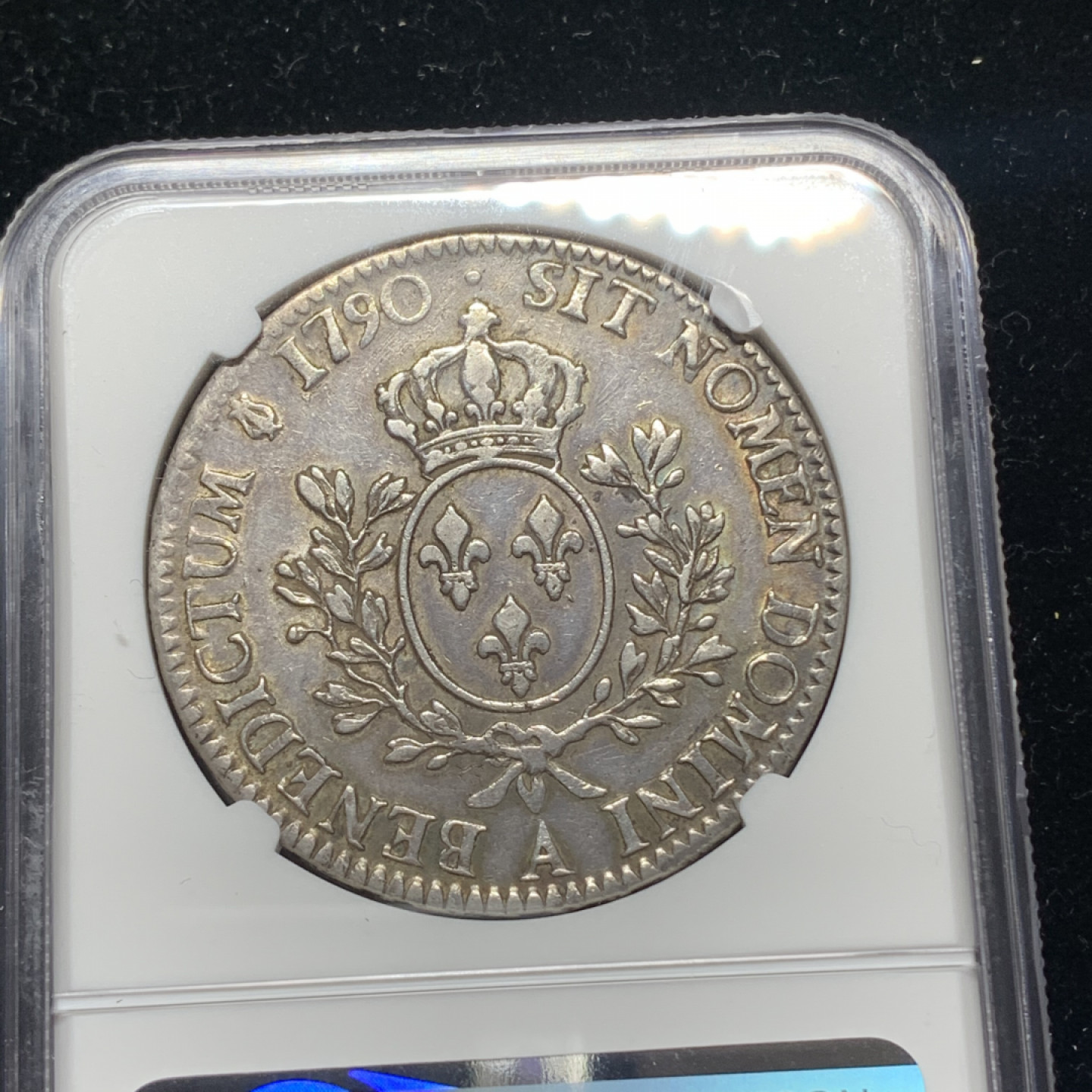 《竞宝斋》钱币微拍-第5场（0佣金包邮） NGC-AU 法国路易十六 1790年 埃居 老包浆 大银币