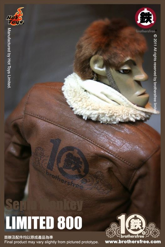 零元拍：Brothersfree x Hot Toys: Sepia Monkey (铁人兄弟10周年黄沙版)- 限定800体，全新未拆