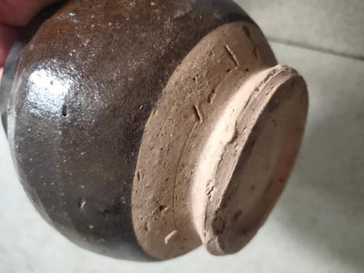 N&C 第十六期: 精品古董文物专场 - 元代乳突茶叶末釉双耳香炉修胎规整干老，带乳突开门老货，包老保真，磁州窑介休窑口特产。年份久远，双耳有不显小