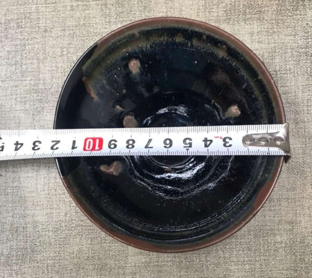 N&C 第十六期: 精品古董文物专场 宋代福清窑蓝毫束口盏，端正，大漆修缮