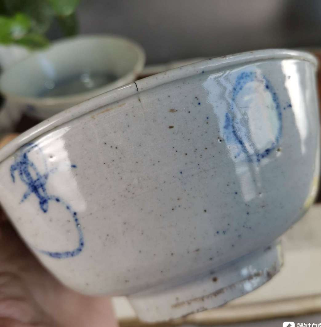 N&C 第十六期: 精品古董文物专场 晚清青花梅竹碗一对 品相如图