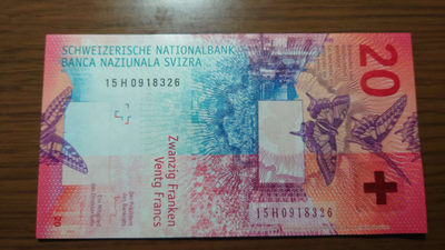 今晚八点半【囧羊收藏】精选微拍第38期暨2021年第二十九期 评级裸钞混合场 - 2015年瑞士20法郎 全程无47尾6 全新UNC