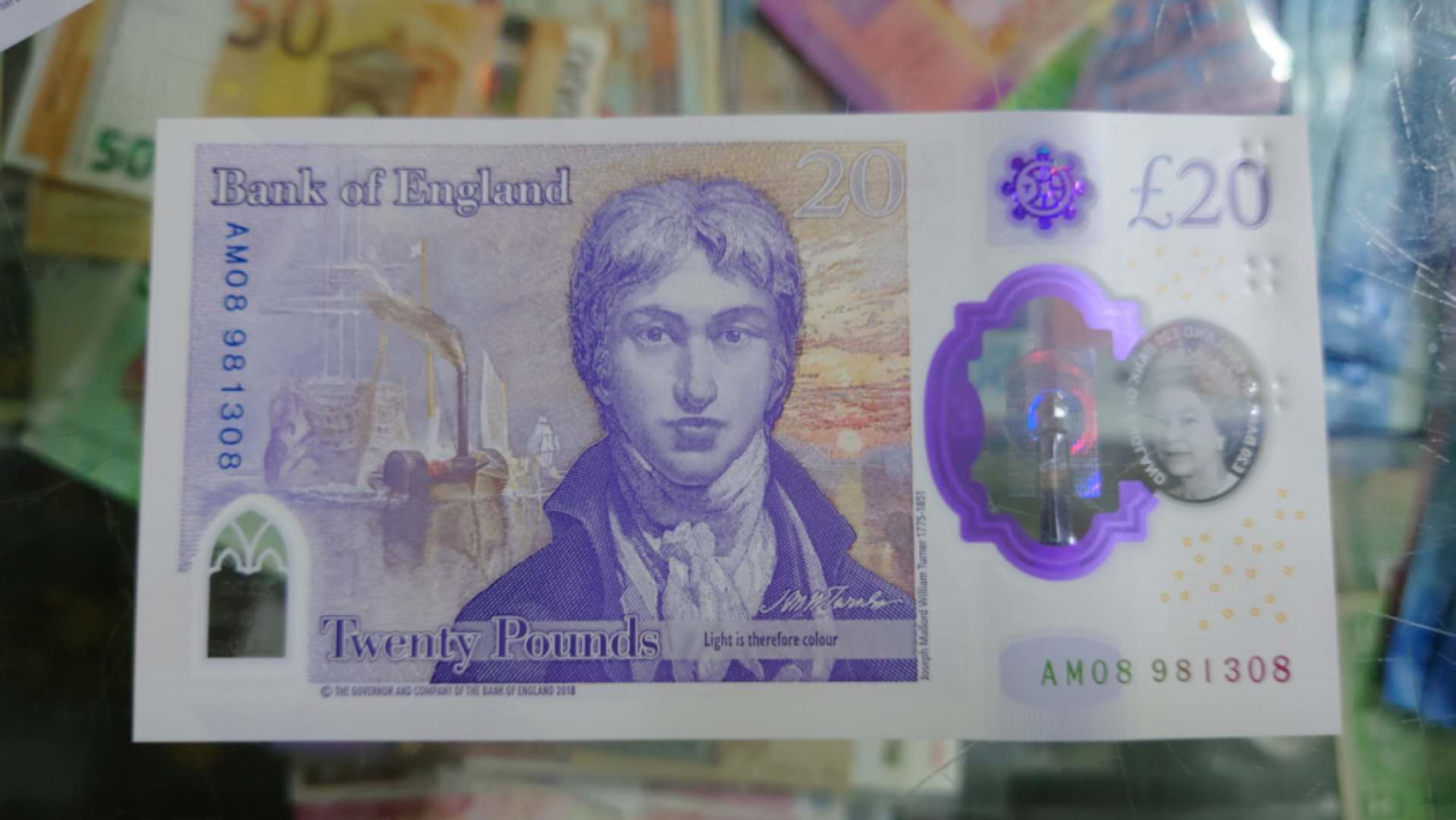 今晚八点半【囧羊收藏】精选微拍第38期暨2021年第二十九期 评级裸钞混合场 【群里已售，请勿出价】2020年英国G序列20镑 全程无47尾号308 全新UNC