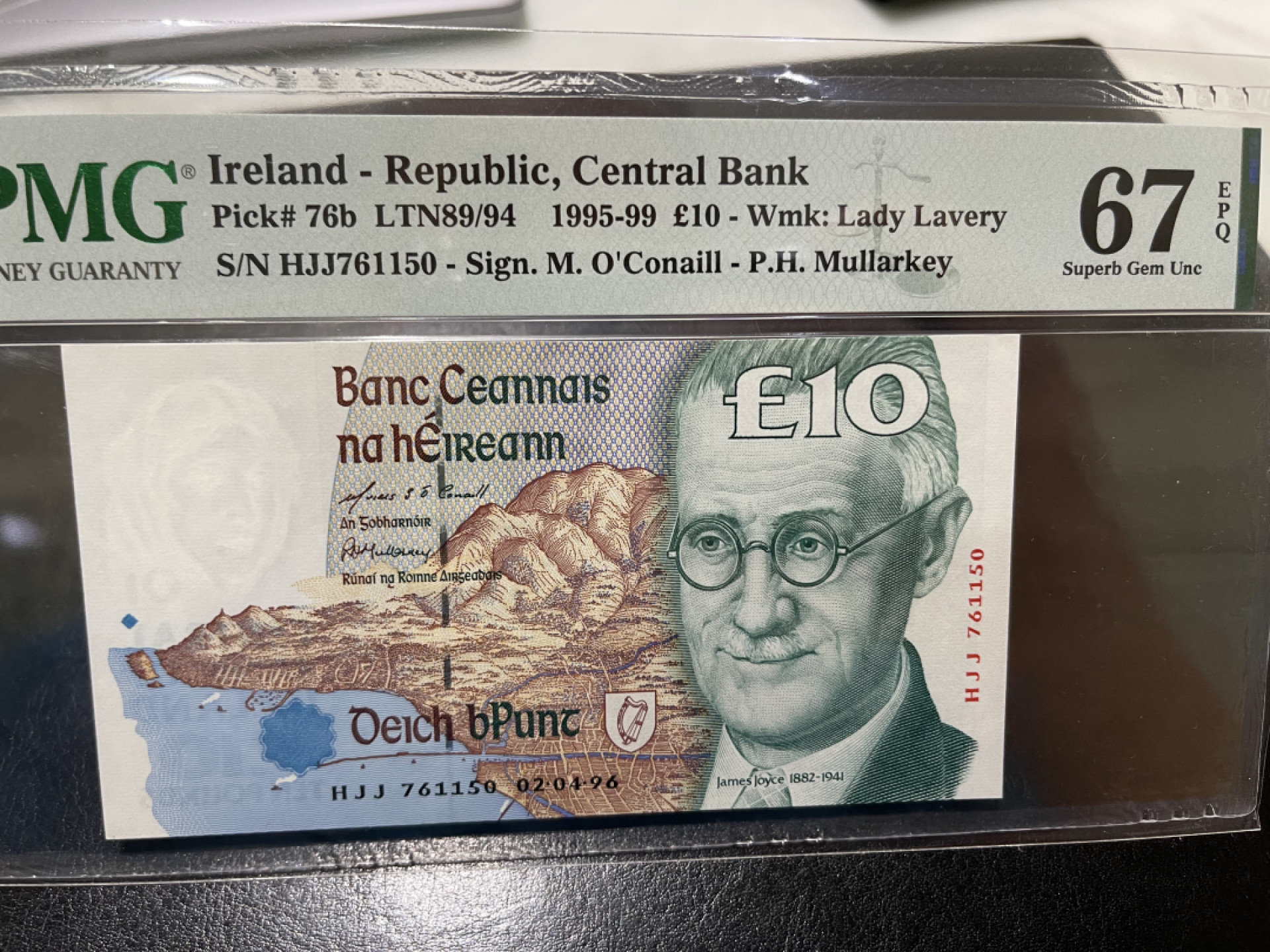 《外钞收藏家》第一百三十期拍卖 爱尔兰末版10镑 PMG67