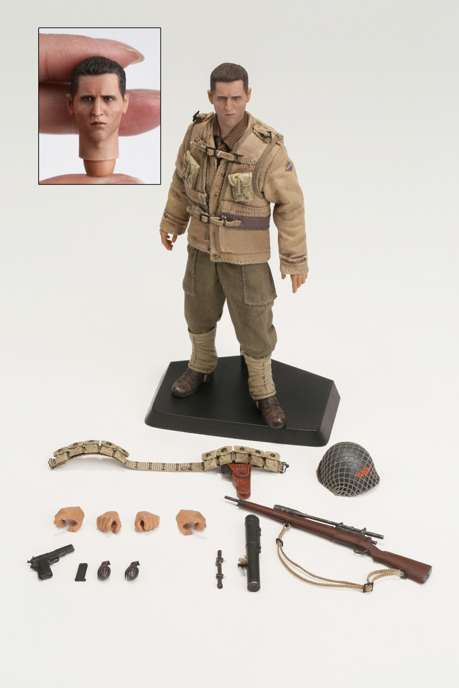 零元拍：POPTOYS 1/12 CMS004 拯救大兵瑞恩二战美军营救小队三人套装版 ，全新未拆。