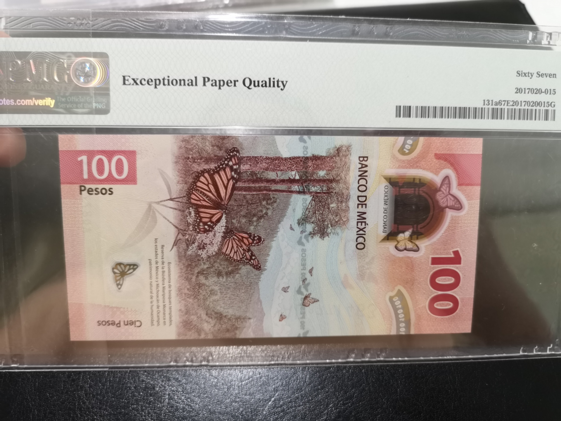 《外钞收藏家》第一百三十期拍卖 2020年墨西哥100 PMG67