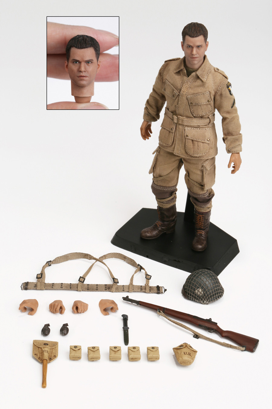 零元拍：POPTOYS 1/12 CMS004 拯救大兵瑞恩二战美军营救小队三人套装版 ，全新未拆。