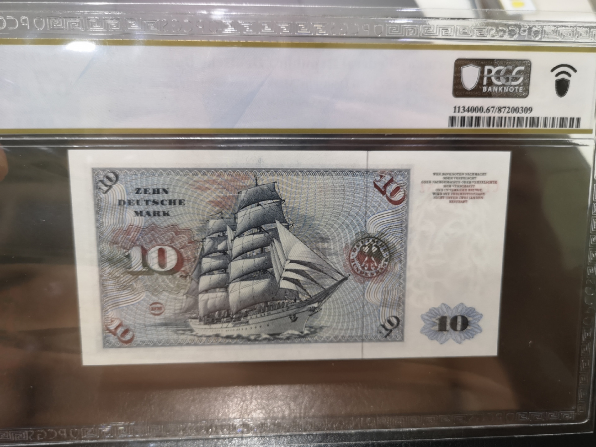《外钞收藏家》第一百三十期拍卖 1977年联邦德国10马克 PCGS67