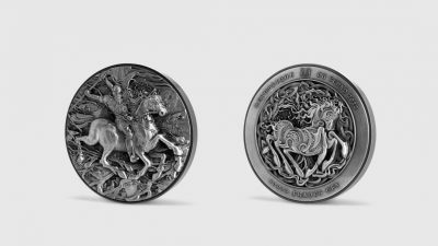 北欧神话 奥丁座骑-斯雷普尼尔（2盎司银+11.5盎司铜）