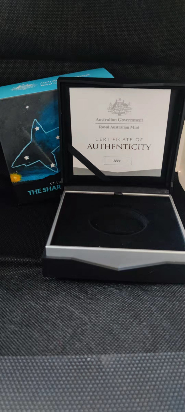 【随心拍&Getcoins】钱币拍卖第102期 澳大利亚2021年梦幻星空系列鲨鱼座彩色银币