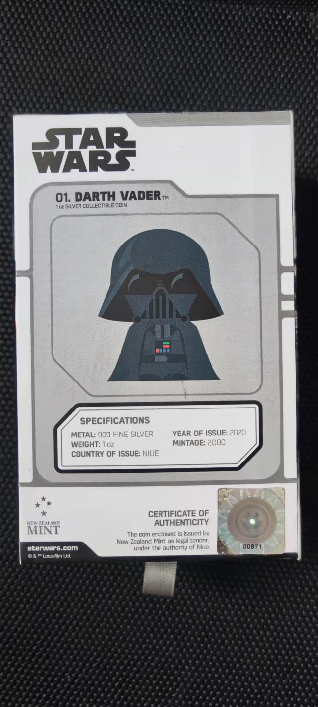 【随心拍&Getcoins】钱币拍卖第102期 chibi星球大战系列  黑武士