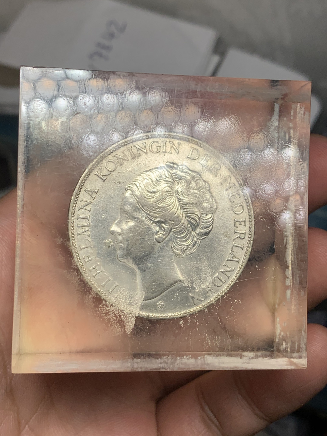 《竞宝斋》钱币微拍-第7场（不限金额顺丰包邮） 荷兰 1932年 威廉米娜女王 2.5盾 银币 摆件 需要进行简单的抛光