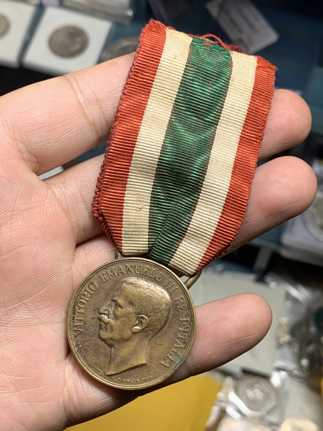 《竞宝斋》钱币微拍-第7场（不限金额顺丰包邮） 意大利 1918年 伊曼纽尔一战勋章