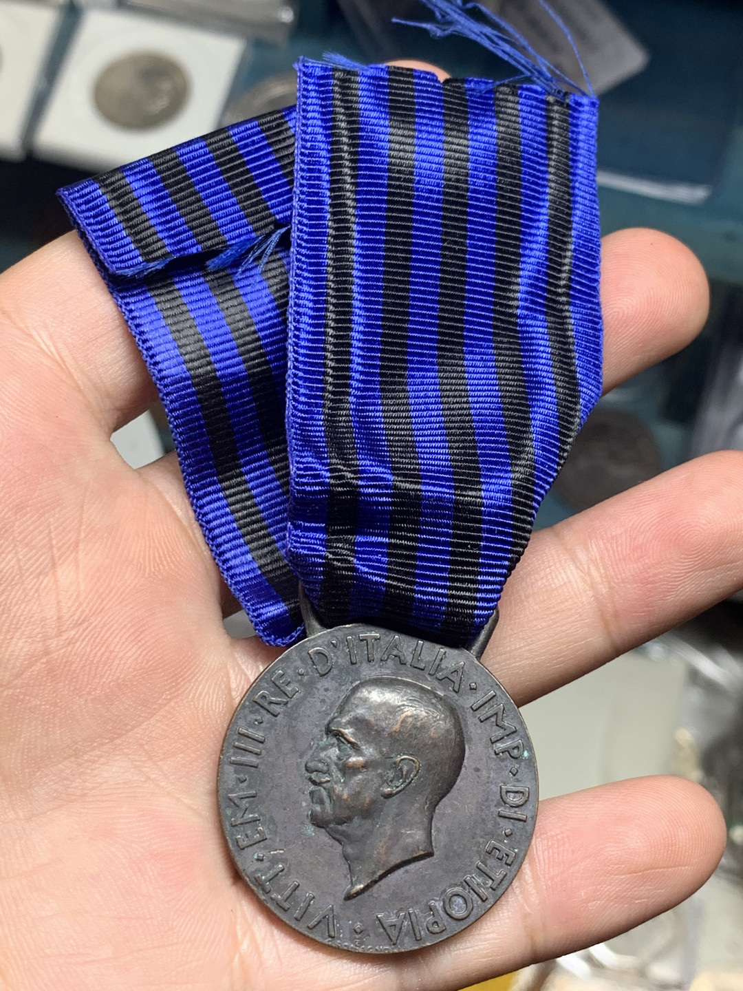 《竞宝斋》钱币微拍-第7场（不限金额顺丰包邮） 意大利特殊时期二战东非勋章1936年 纪念埃塞俄比亚战役 少见