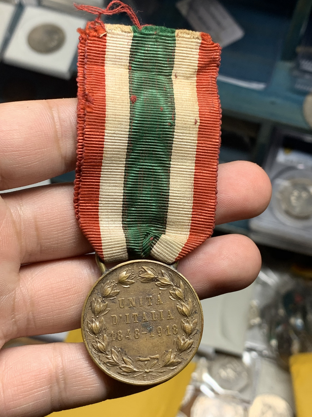 《竞宝斋》钱币微拍-第7场（不限金额顺丰包邮） 意大利 1918年 伊曼纽尔一战勋章