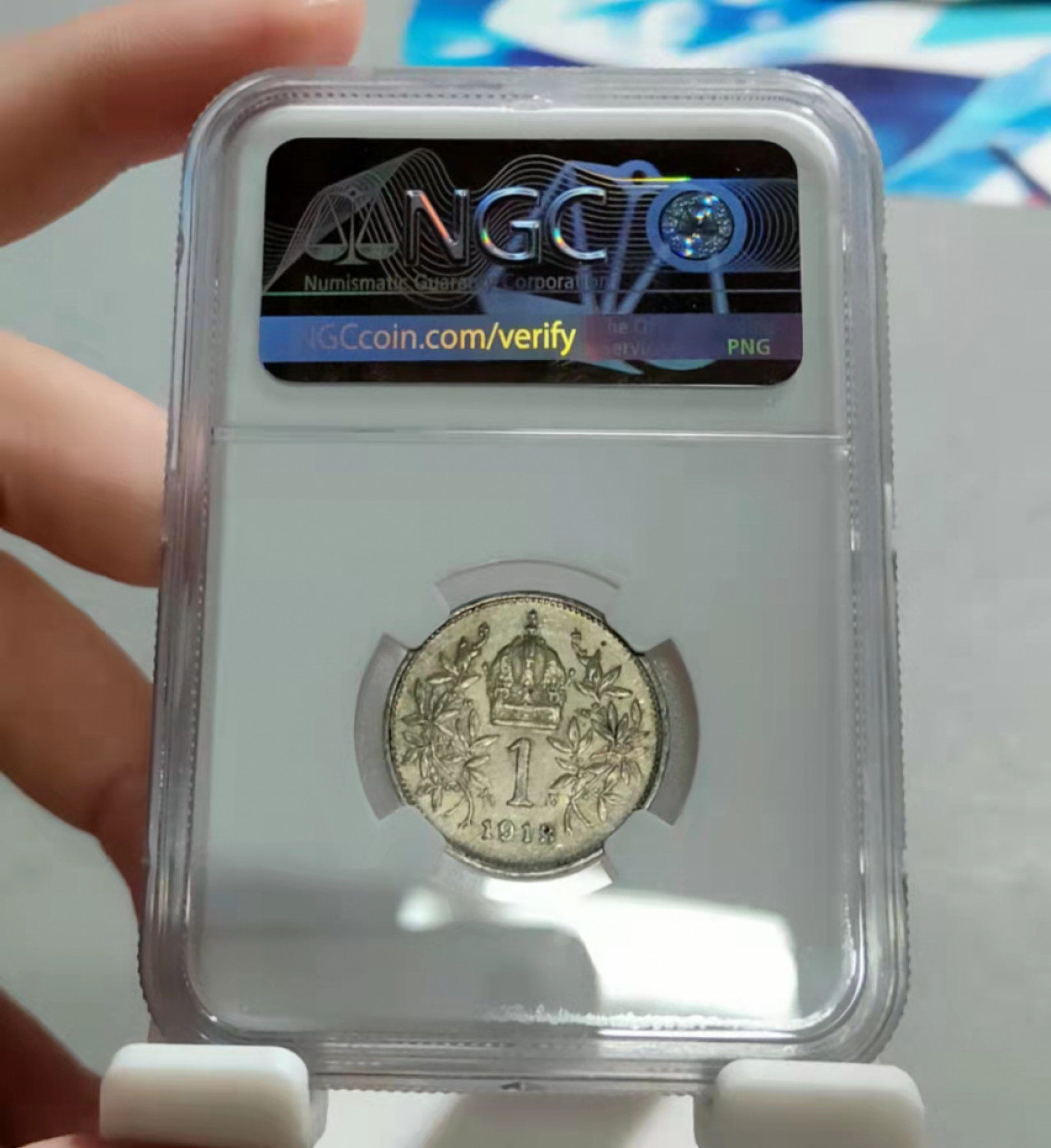 萌新换藏拍卖一 ngc ms55 奥地利1913年1克朗银币
