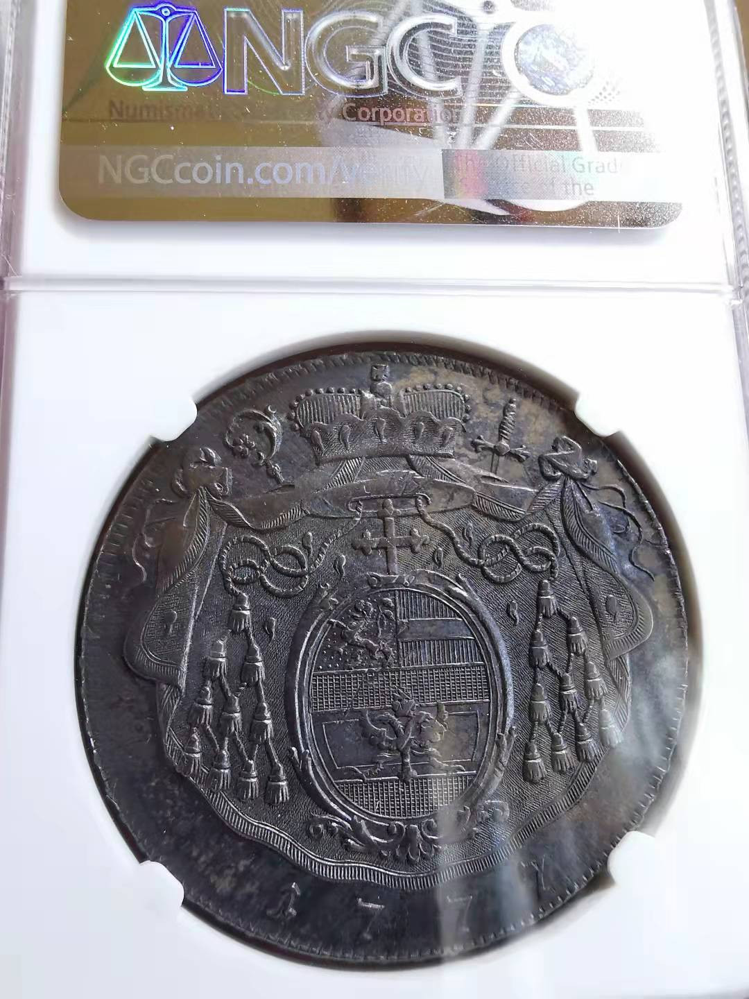 凡希社世界钱币微拍第一百七十二期 1777萨尔茨堡主教区泰勒大银NGC-AUD