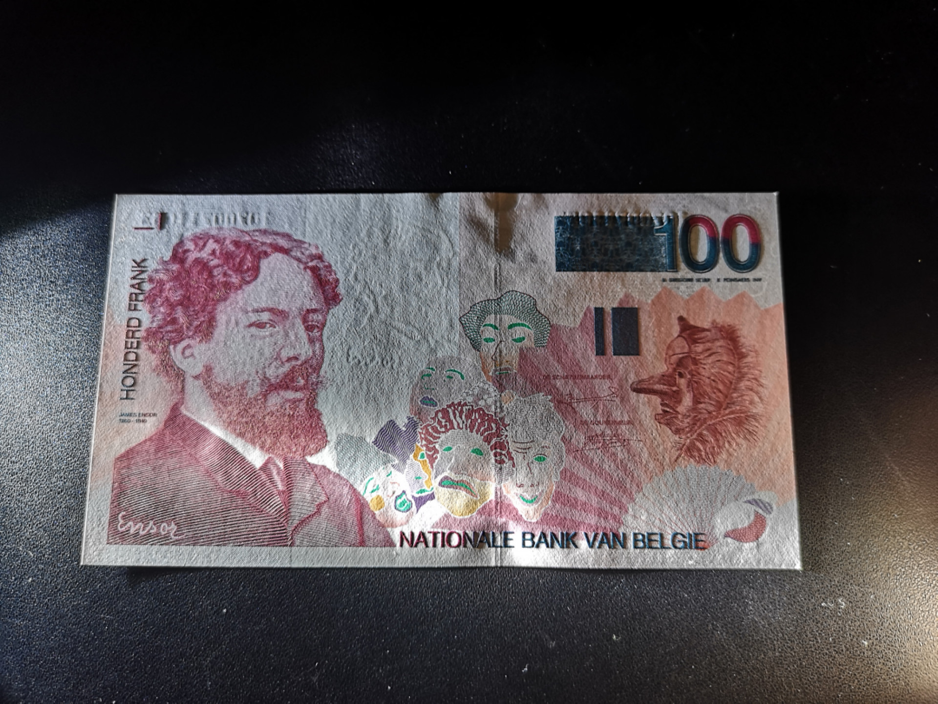 《外钞收藏家》金九银十双拍9号场（总133期）（本期72件） 比利时末版100法郎 全新UNC