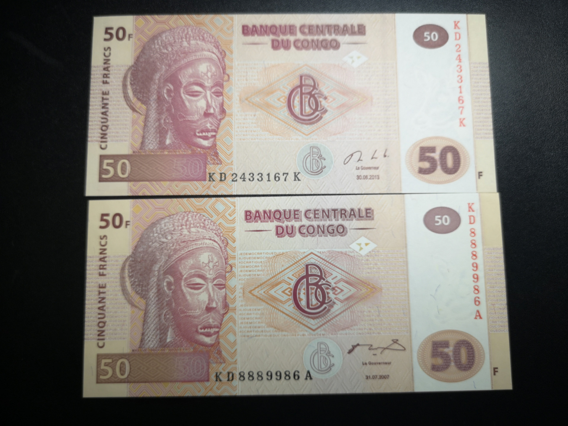 《外钞收藏家》金九银十双拍9号场（总133期）（本期72件） 刚果系列10张纸币 有的是两个年份版本 全新UNC
