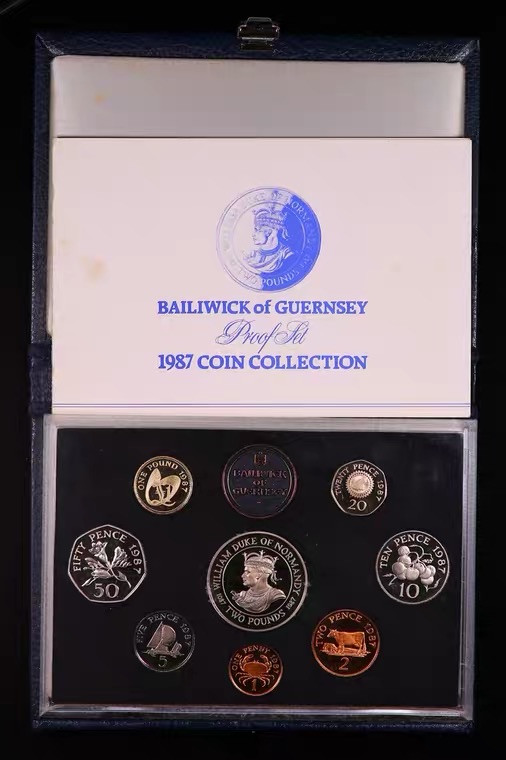 顺兴如意套币专拍场 根西1987年精制套币 全品