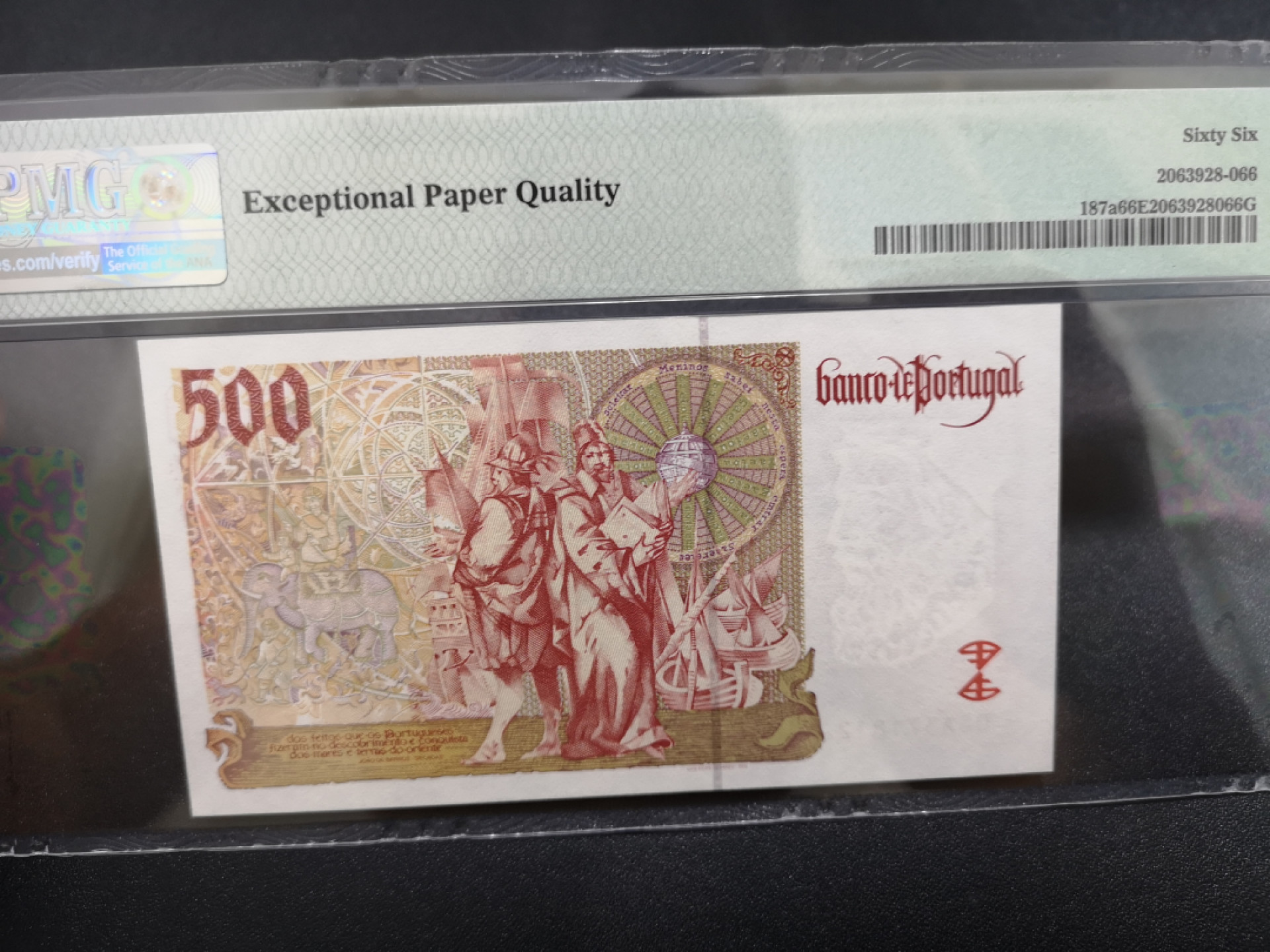 《外钞收藏家》金九银十双拍9号场（总133期）（本期72件） 1997年葡萄牙500 PMG66