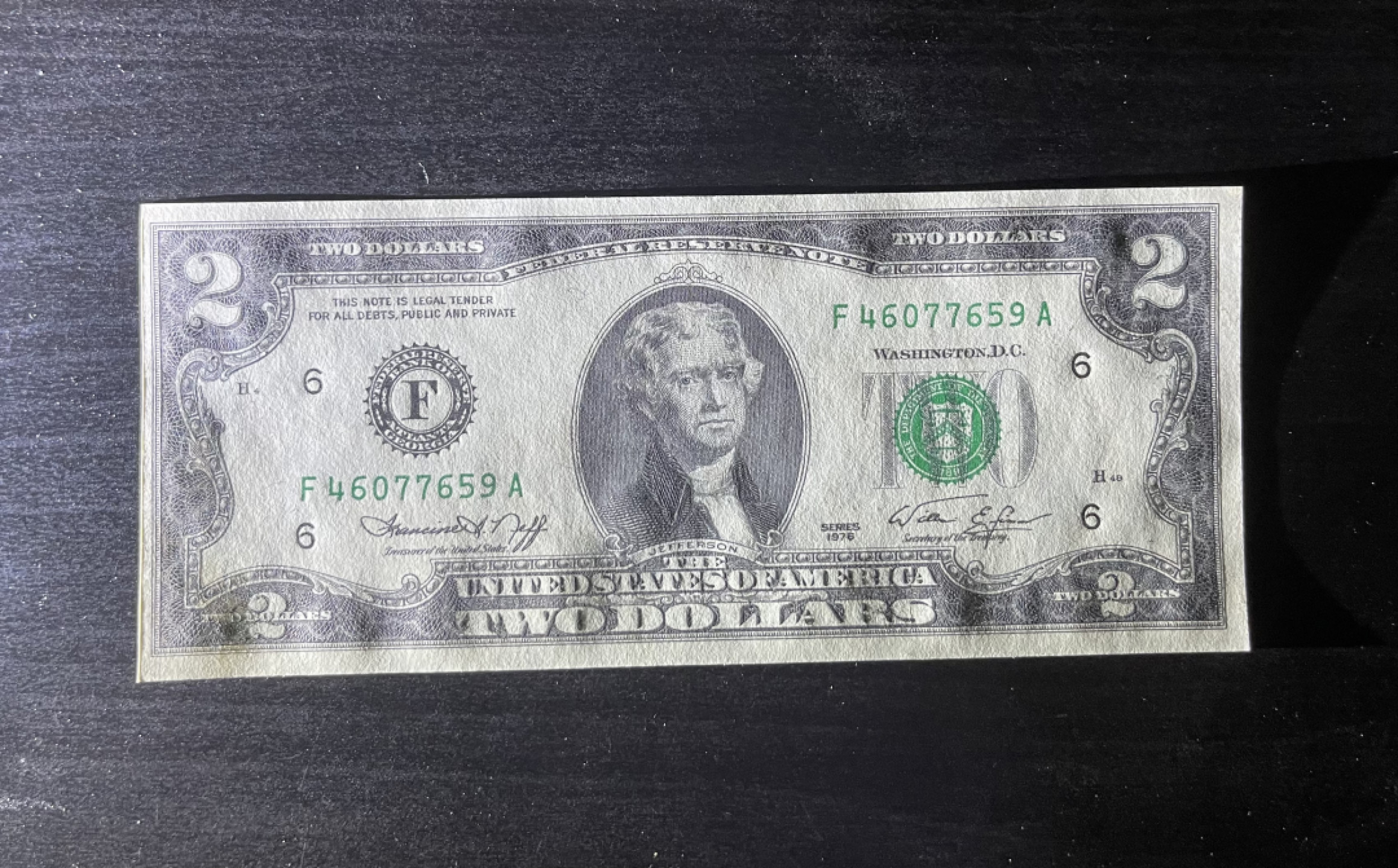 【丑猫1010】今晚7点整(佣金不涨) 76年2美元unc-